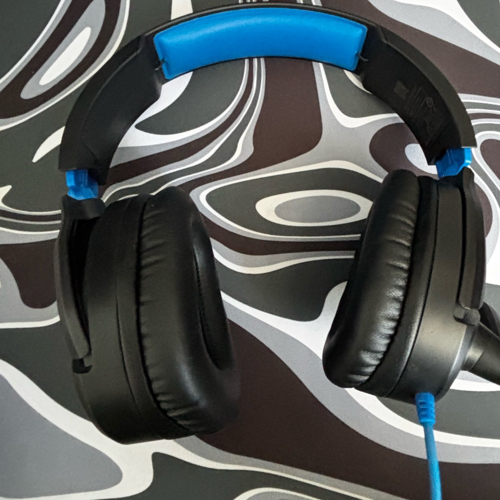 Black and Blue Over-Ear Headphones
